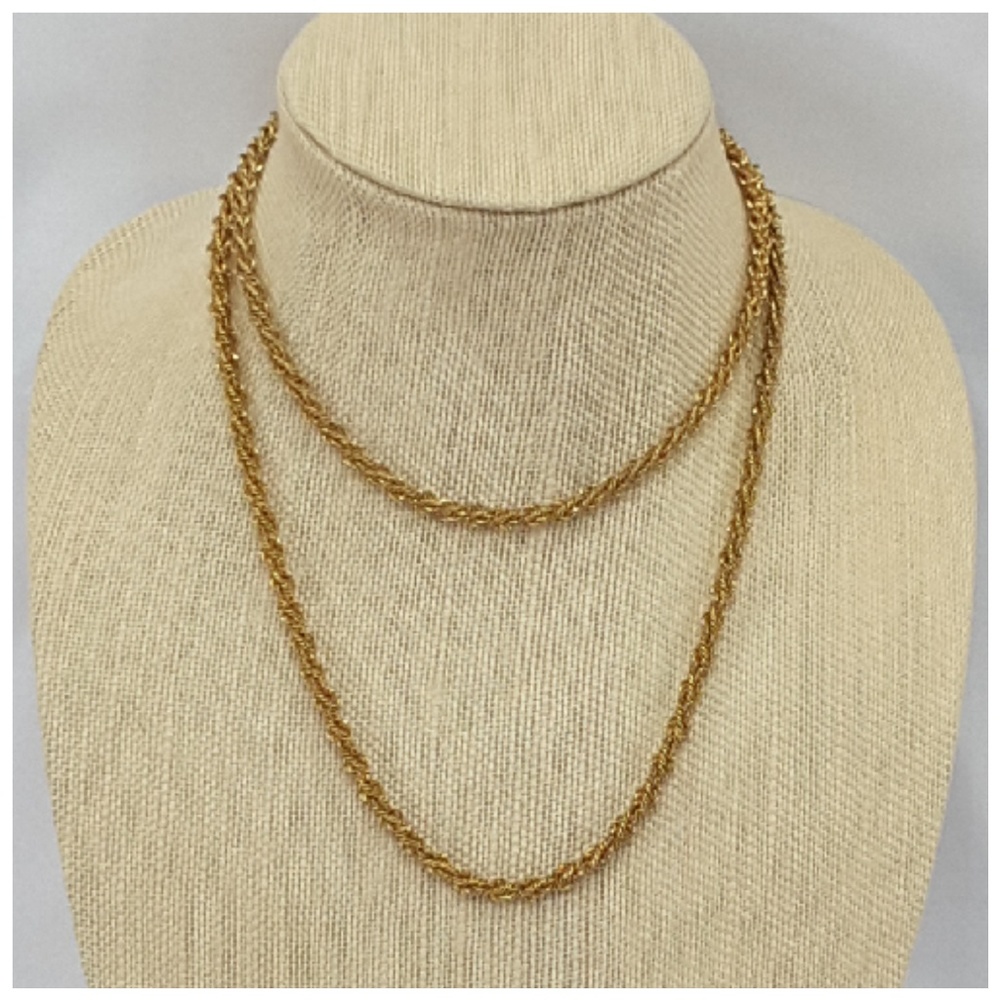 Goldtone Long Rope Style Necklace